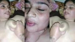 Busty Pakistani wife teases husband with milky boobs