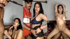 Busty girlfriend gets nasty, sucks his hard cock and shows her tight pussy before a hard fuck