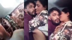 Horny Punjabi guy records MMS while pressing his Punjaban girlfriend's big boobs